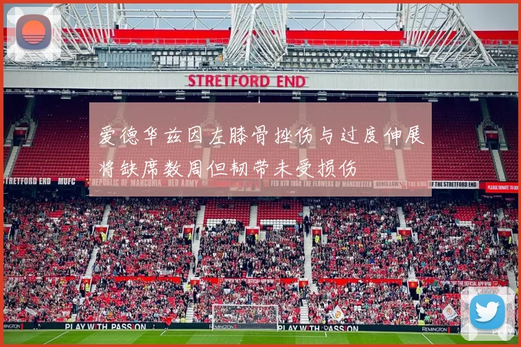 爱德华兹因左膝骨挫伤与过度伸展将缺席数周但韧带未受损伤