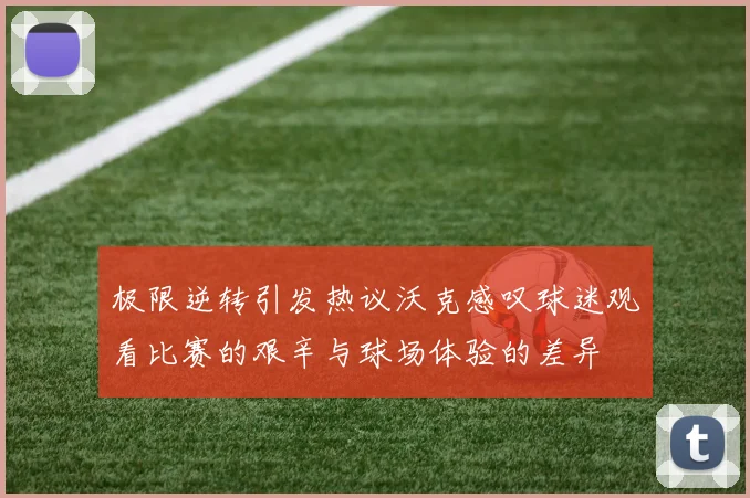 极限逆转引发热议沃克感叹球迷观看比赛的艰辛与球场体验的差异